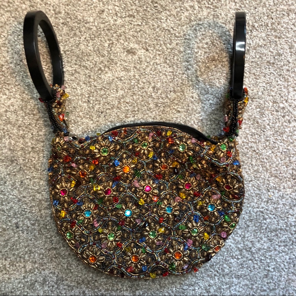 Bamboo Trading Company Beaded Hand Bag